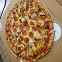 Sears Tower Pizza · Sausage, pepperoni, mushroom, onion, green peppers and black olives.