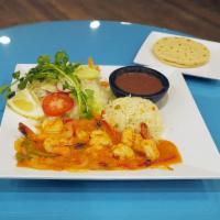 Camarones Rancheros · sauteed with tomato sauce, bell pepper and onions