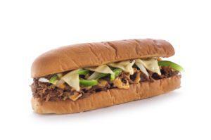 Chipotle Cheesesteak Sub · Grilled steak, pepper Jack cheese, green peppers, onions, chipotle ranch dressing.