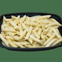 Side Alfredo Pasta · Our classic penne pasta tossed with creamy Alfredo sauce and topped with Parmesan cheese (Mu...
