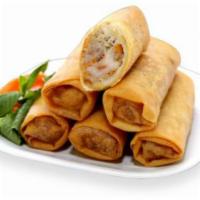 Pork Eggrolls (2) · 2 pieces. Golden-fried egg rolls, stuffed with a flavorful ground pork and vegetables fillin...