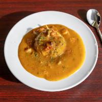 Crawfish Etouffee (cup 16 oz.) · Louisiana culinary style crawfish soup served over hot, cooked rice. 