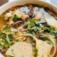 Vietnamese Spicy Beef Noodle Soup (Bun Bo Hue)  · A rich and spicy soup with deep layers of flavor. This Vietnamese soup is paired with tender...