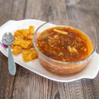 22. Hot and Sour Soup · Soup that is both spicy and sour, typically flavored with hot pepper and vinegar. Hot and sp...
