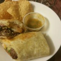 Chicken Burrito · Grill chicken breast , spring mix, cabbage, pico de gallo, cilantro lime dressing