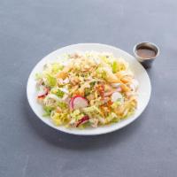 Chinese Chicken Salad · Grilled chicken breast, Napa cabbage, little gem lettuce, sesame seeds, green onions, cilant...