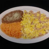 Eggs with Ham · Scrambled egg with ham.
