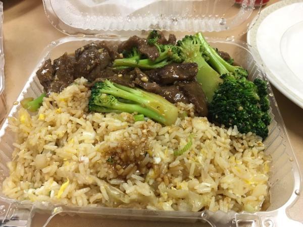 Broccoli Beef over Rice · 