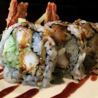 Shrimp Tempura Classic Roll · Fried shrimp, avocado, cucumber, and Japanese mayo.