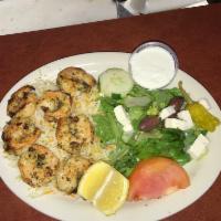 Grilled Shrimp Platter · Grilled jumbo shrimp marinated with chef's special sauce. 