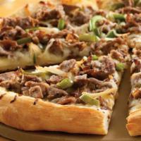ITALIAN CHEESESTEAK pIZZA · Steak meat, mushrooms, green peppers, onions and extra cheese 