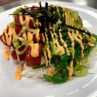 The Breaking Bad Bowl · ahi tuna // sushi rice // seaweed salad // scallion // sesame seed // nori // ponzu poke sau...