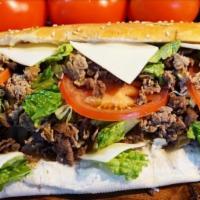 Loaded Steak N Cheese  · Steak, cheese, pizza sauce, mushrooms, green peppers, onions, lettuce, tomatoes and Tubby's ...