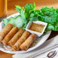 2. Spring Rolls · Crispy deep-fried rolls contained minced vegetable fillings served with homemade sauce.