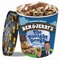 Ben and Jerry's Tonight Dough · Caramel and chocolate ice creams with crunchy chocolate cookie swirls and gobs of chocolate ...