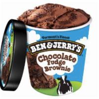 Ben and Jerry's Chocolate Fudge Brownie · Fudgy chunks of brownie goodness mixed into dark and rich chocolate ice cream. Sounds like a...