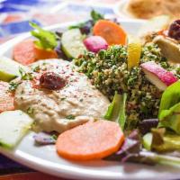 Combination Appetizers · Hummos, baba ghanoush and tabuleh(vegan)