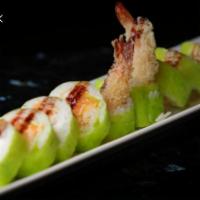 Yami Yami Roll (10pcs) · Tempura shrimp, crunch crab, avocado, white tuna. Wrapped with soybean paper.