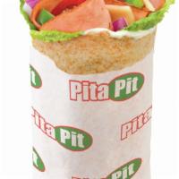Black Forest Ham Pita · Black forest ham with Romaine, Tomatoes, Pickles, Provolone, Mayo and Honey Mustard.
