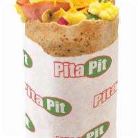 Ham & Eggs Pita · Black forest ham and eggs with your choice of toppings. 