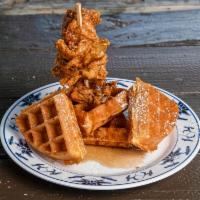 Fried Chicken and Waffles · Comes with maple butter.