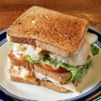 Senator Sandwich · Classic triple stack club sandwich with sliced turkey, lettuce and tomato. Gluten-free bread...