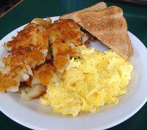 2 Eggs Plate with Home Fries and Toast · Add protein for an additional charge.