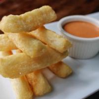 Yucca Fries · Crispy fried Yucca with chipotle aioli