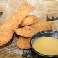 Chicken Tenders · 4 chicken tenders with your choice of dipping sauce.