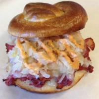 Regular Reuben Sub Sandwich · Lean pastrami sliced thin, melted swiss, tangy sauerkraut, and 1000 island dressing