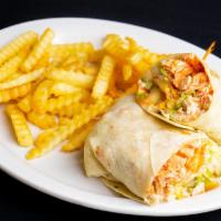 Buffalo Chicken Wrap · Buffalo chicken, lettuce, tomato, onion, banana peppers, celery and Cheddar Jack cheese, and...