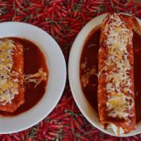 Beef Wet Burrito · Made with lettuce, rice, beans, pico de gallo, sour cream, and cheese in a flour or wheat to...