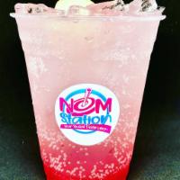 Pink Romance · Rose syrup and lychee syrup with soda