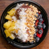 Acai Bowl · This bowl comes with your choice of Acai, 3 Fruits, Coconut and Granola