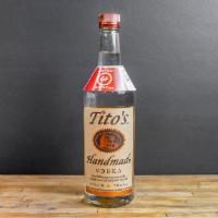 Tito's Handmade · 750 ml. Masterfully made by Tito himself in Austin, Texas. Must be 21 to purchase.