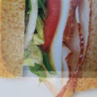 Club · Slow-cured ham, oven-roasted turkey and Swiss made the BLIMPIE® WAY with tomatoes, lettuce, ...