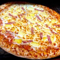 Paradise Island Pizza · Pineapple, ham, and extra cheese.