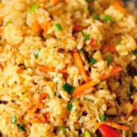 L4. Thai Fried Rice Lunch · Thai fried rice with eggs, peas, carrot and onion.