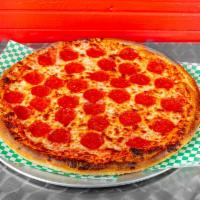 Pepperoni Slice Pizza · Made with daily homemade dough and tomato sauce.