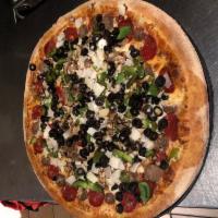12”Super Etc Pizza · Mushrooms, onion, green peppers, pepperoni, sausage and black olives.