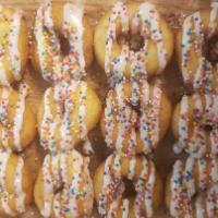 Vanilla with Sprinkles Mini Donut · 