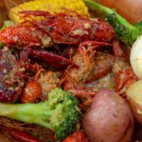 5 POUNDS BOILED CRAWFISH · SERVED WITH 5 POUNDS BOILED CRAWFISH IN A PARTY TRAY.
