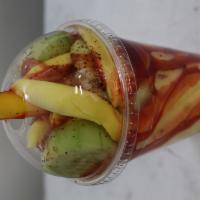 Fruit Cup · Cup of fruit with your choice of; mango, cucumber, pineapple, cantaloupe. Substitute all man...