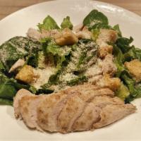 Classic Caesar Salad · Romaine lettuce, Parmesan, Croutons and Caesar Dressing.