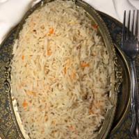 Saffron Rice · Basmati rice flavored with saffron.