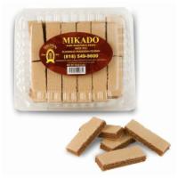 Mikado Cookies · 16 oz. Crispy wafer sheets layered by in-house prepared chocolate paste.
