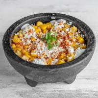 Esquites · Sweet corn, queso cotija, smoked-jalapeno mayo, and chile piquín.