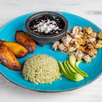 Bowl Specialty · Mexican rice, avocado, sweet plantain, pico de gallo, and choice of protein.