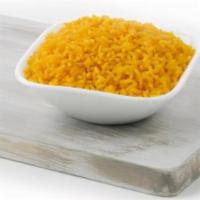 Rice · Fluffy, seasoned yellow rice with a delicious, and savory flavor.