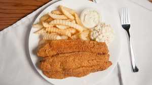 2pc Fish Combo · 2pc Fish with fries, cole slaw, and tartar sauce.